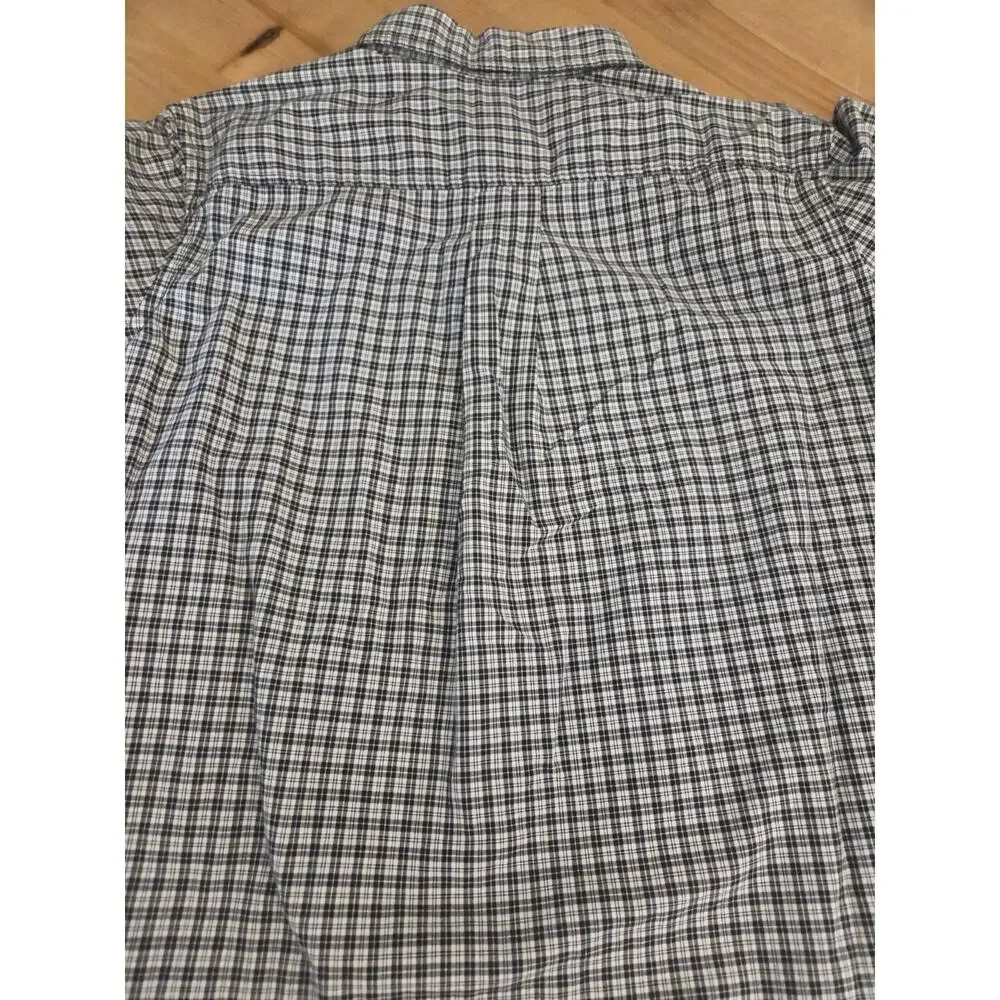 Ralph Lauren Boys Size 7 Blue White Check Button Down Shirt Excellent condition.